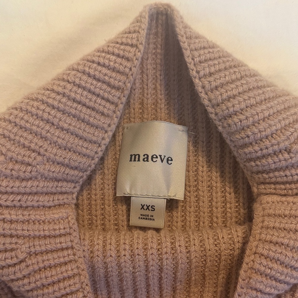 Brand new Maeve Women's Cowl Neck Sweater in blush/ tan
